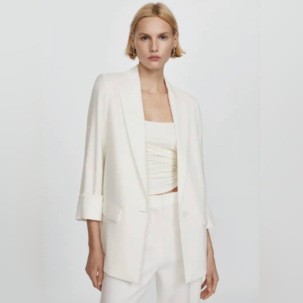 ZARA BLAZER WITH ROLLED-UP SLEEVES